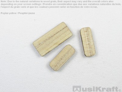 Poplar-yellow wood inserts (set)
